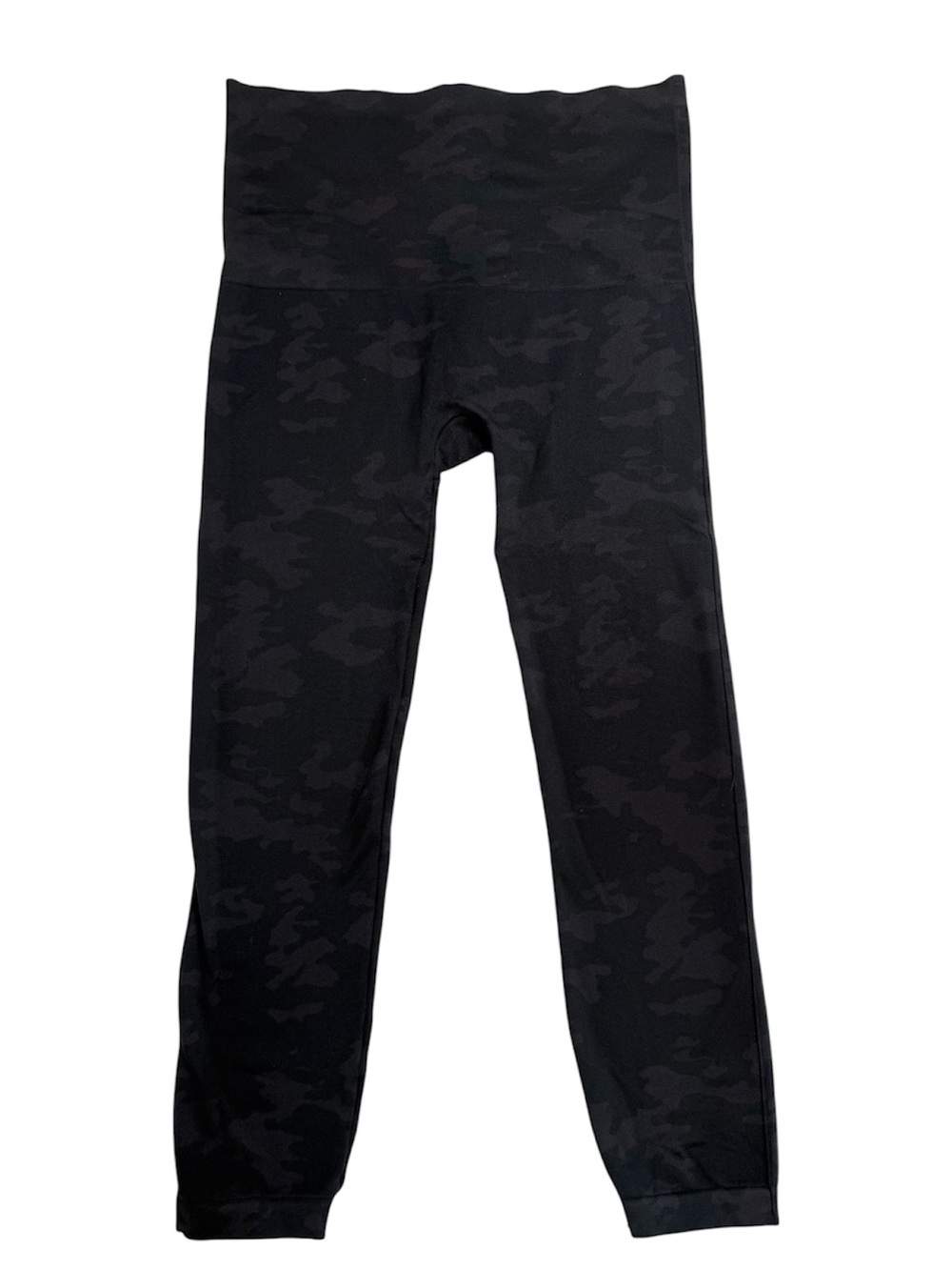 Spanx High-Waist Black Camo Ankle Leggings Size 1XL